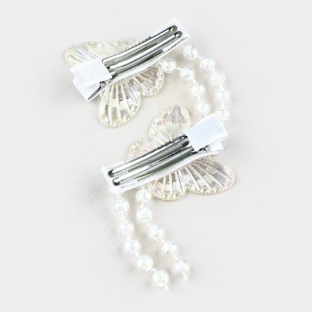 Hair clips with butterflies "for a magic girl" with a pendant, 2 pcs, 5 x 3 cm-4