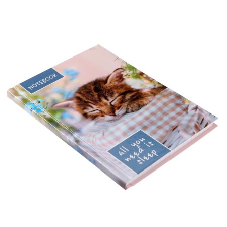 Notepad A6, 64 sheets in the Sonya cage, solid cover, offset unit-1