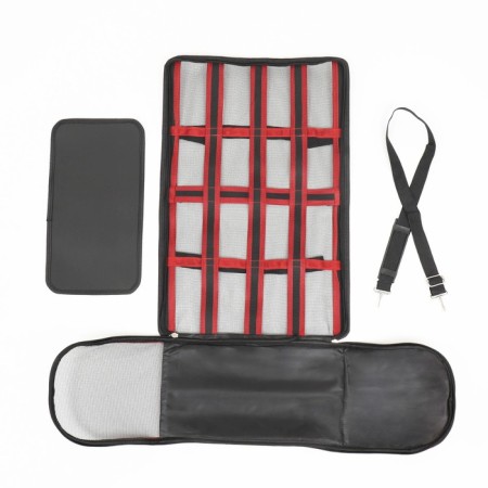 Striped-striped bag 35*23*22 cm, red-10