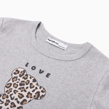 T-shirt Children's KAFTAN LOVE R.28 (86-92 cm), gray-2