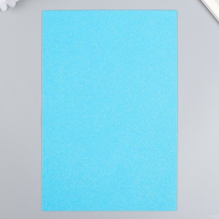 Foamiran glitter 2 mm 20x30 cm, bright blue-2