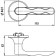 Handle latch 6024 SN-P, without fix., Matte nickel color