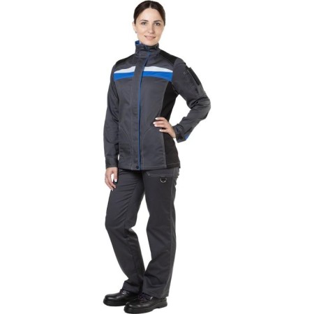 Women's working jacket, gray/blue color, size 56-58, height 170-176-1