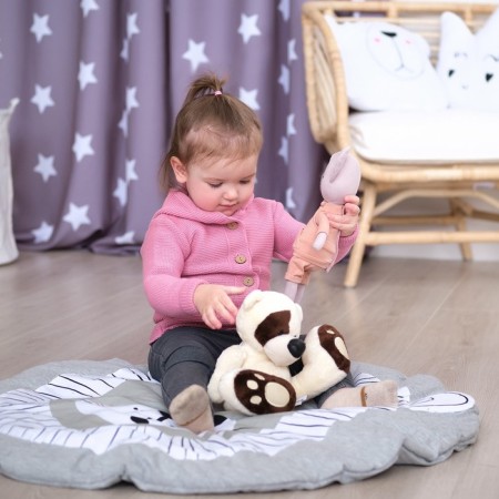 Jumper knitted baby I "Trendy" growth 68-74 cm, pink color-1