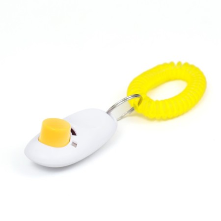 Clider for training dogs with bracelet on hand, white-1