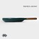 Porcelain dish for serving with a wooden handle Magistro, D = 20 cm, green color