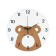 Wall clock, series: interior, "bear", discrete move, d-23 cm