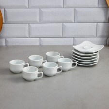 Laren coffee service, 12 items, 6 cups 85 ml, porcelain, Iran