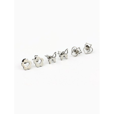 Carnation earrings 3 pairs "You are magic", 0.95 cm-1