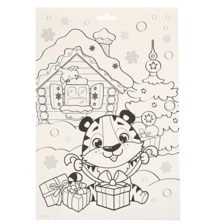 New Year's application with polygonal figures "New Year. Tiger "-6