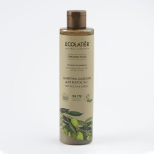 Шампунь-бальзам для волос 2 в 1 Ecolatier Green «Мягкость & Блеск», 350 мл