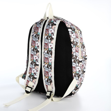 Set a youth backpack from textiles, a shoper bag, pink color-2