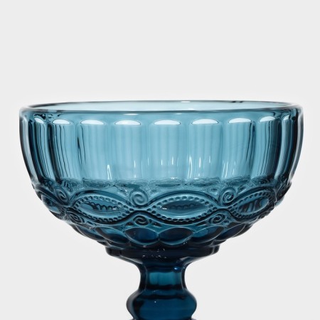 Glass Glass Magistro "La-Channel", 350 ml, 12 × 10.5 cm, blue color-2
