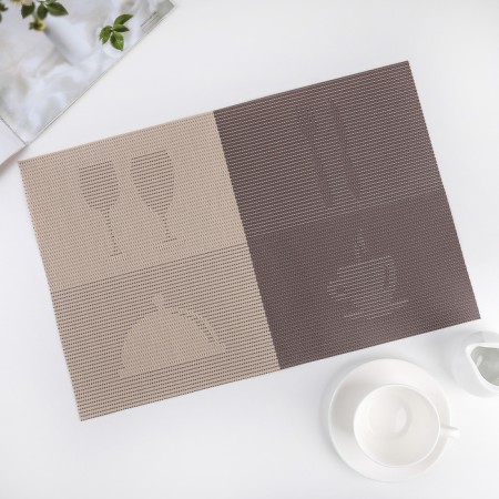 Serving napkin on the table "Restaurant", 40 × 30 cm, brown color
