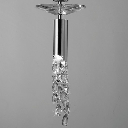 Suspended chandelier Mantra Tiffany, E27, G9, 4x20, 5W, 800 mm, chromium color-4