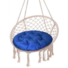 The pillow is round onto the waterproof chair D60 cm, the color of the cornflower, Greta 20%, polyester 80%