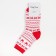 Terry socks, white/red color, size 23-25