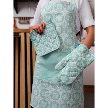 Apron Women's Blossom Green, size 60x80 cm, green color-2
