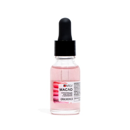 The MILV Macaroni nail oil strengthens with a mastic tree resin and shimmer, 15 ml-1