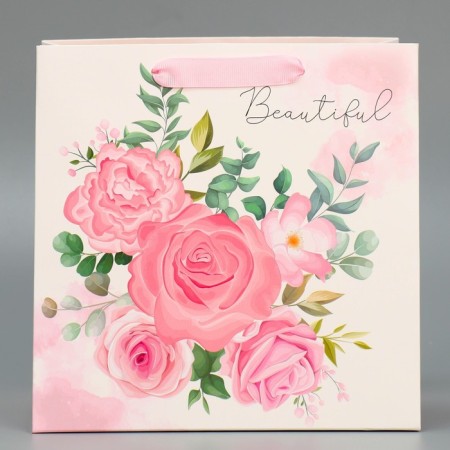 Square gift package, packaging, For You My Beauty, 20 x 20 x 20 cm-3