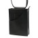 Bag women, genuine leather, black 20x4x15 cm