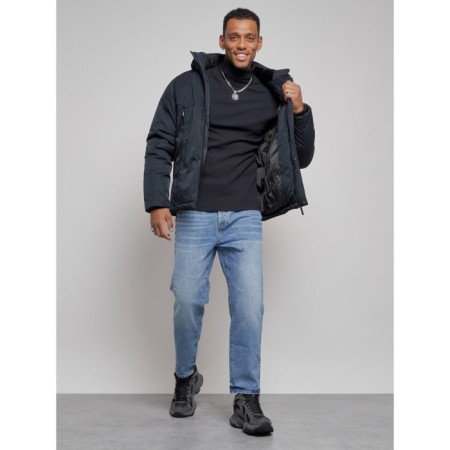 Sports male winter, size 58, dark blue color-12