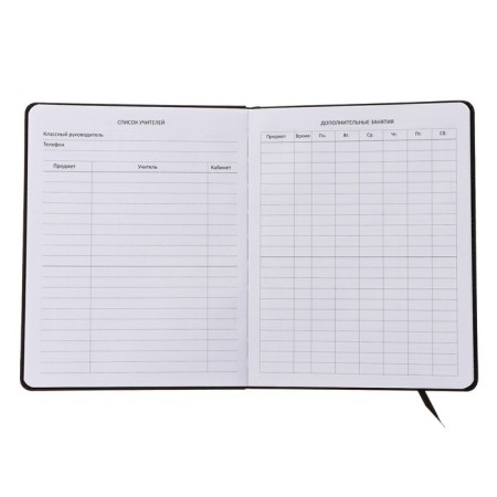 Universal diary for grade 1-11 Stop Play, integral cover, artificial leather, silkography, lies, 80 g/m2-4
