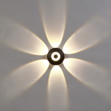 Facade lamp “Iskra”, FSD-053, 8 W, 3000k, 6 rays, IP65, 220 V, plastic, black