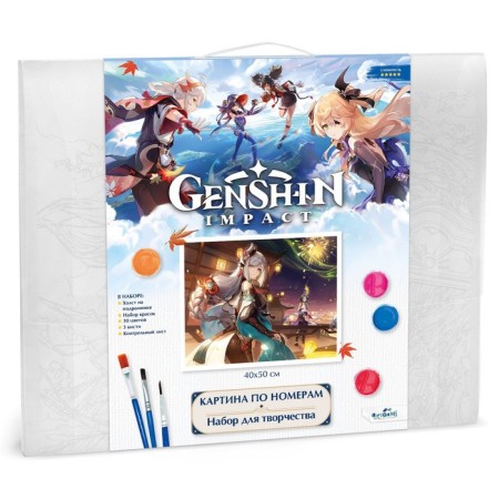 Picture for coloring by numbers "Geneshin. Paints of fleeting ", 40 × 50 cm
