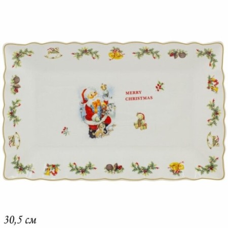 Rectangular dish Lenardi "New Year", 30.5 cm