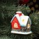 Christmas porcelain toy "House New Year No. 1", fastening loop, 7 cm