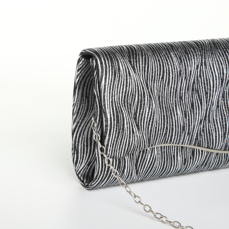 Women's bag on magnet, white/black color-4