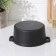 Cast iron pan Volcano, 18 × 14 × 6.5 cm, on a stand, for feed, black color Black