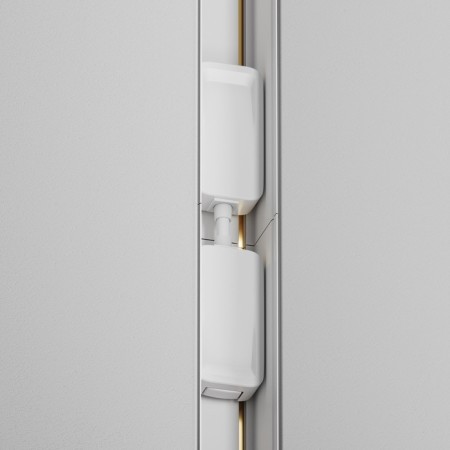 Direct power connector for the built-in track system Technical Tra084C-W-2, 12x2.5x2 cm, white color-2