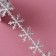 Decorative curly tape "Snowflakes", 25 mm, 9 ± 0.5 m, silver color