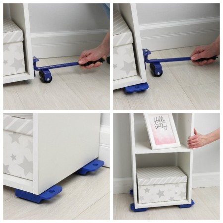 Set for moving furniture: jack, platforms on wheels, color mix-5