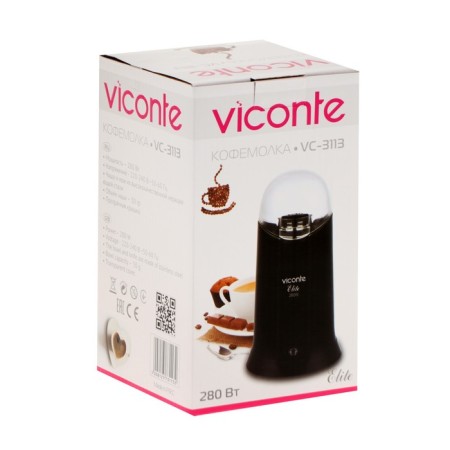 Viconte VC-3113 coffee grinder, electric, knife, 280 watts, 50 g, black-4