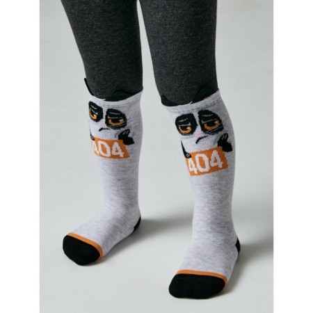 Pantyhose children's cotton CONTE KIDS TIP-Top, height 92-98 cm, dark gray color
