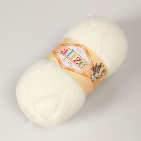 Yarn "Softy" 100% micropoliester 115m/50g (62 dairy)-1