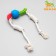 Cable toy with chewing elements "toothpick", up to 60 cm, mix of flowers