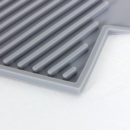 Silicone rug for drying dishes Joy Home, 39x25 cm, gray-4