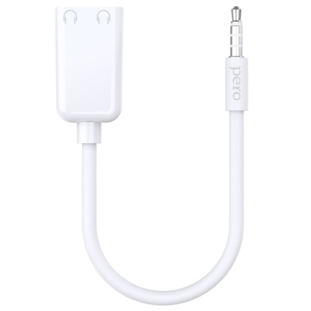 Audio Razeler PERO AD06, Jack 3.5-2 x Jack 3.5, for headphones, 10 cm, white-1