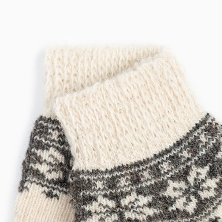 Nosk children's woolen “white snowflake”, dark gray color, size 12-1