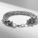 Male Bracelet "Brutal" dragons, color black silver, 22 cm