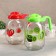 Glass jug with a lid "Fruit mix", 1.85 liters, color and pattern mix