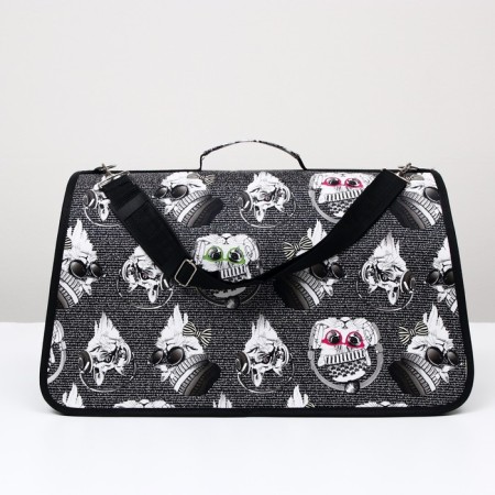 Bag - Carriage for animals "Winter cats", size L, 53 x 21 x 29 cm-2
