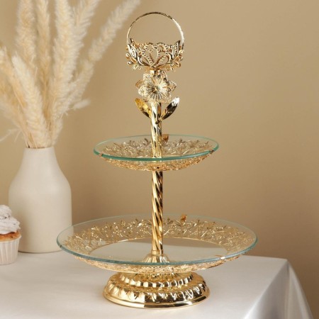 2-tier everages “Fainting”, D = 28/41 cm, Mix color-6