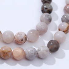 Beads on threads ball No. 10 “Sandstone jasper” matte, +/- 38 cm