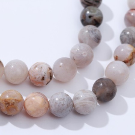 Beads on threads ball No. 10 “Sandstone jasper” matte, +/- 38 cm