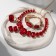 Set 4 objects: earrings, necklaces, bracelet, “evening” ring volume, red in gold